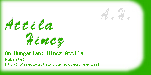 attila hincz business card